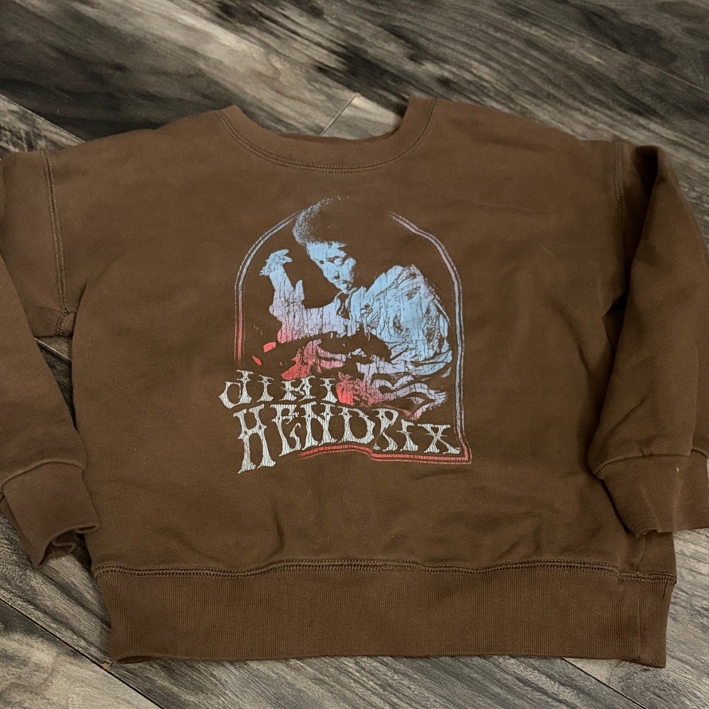 Abercrombie Kids Brown Jimi Hendrix Graphic Crewneck Sweater